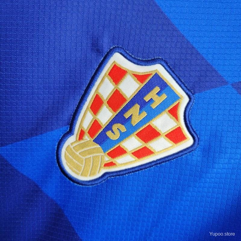 Camiseta visitante de Croacia para la Eurocopa 2024 (versión para aficionados)