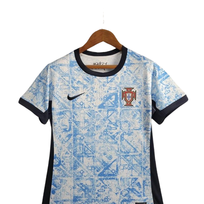 Camiseta de visitante de Portugal para la Eurocopa 2024 para mujer (versión para aficionados)