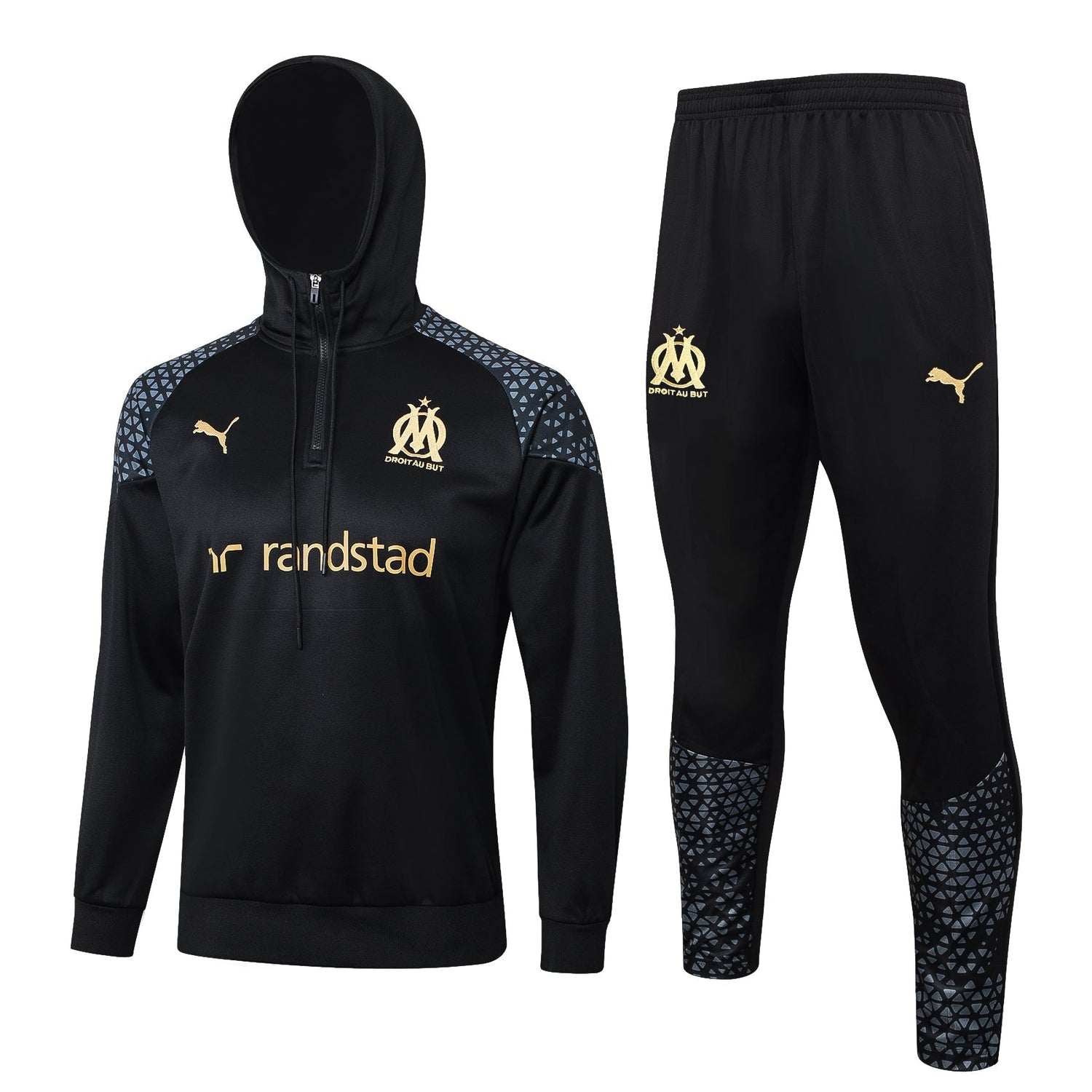 Marseille 23-24 | Zwart | Trainingspak Hoodie