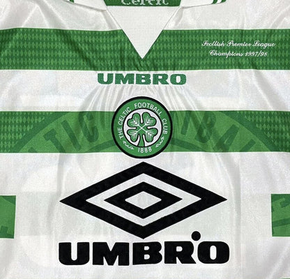 Camiseta retro de local del Celtic de Glasgow 1997-1999