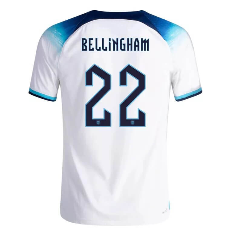 Camiseta local de Inglaterra BELLINGHAM 22 Copa del Mundo 2022