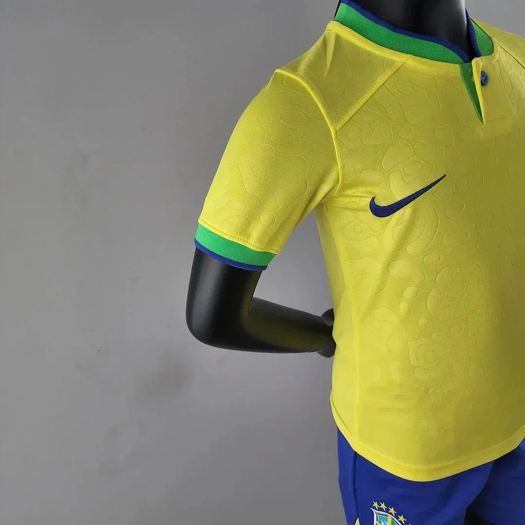 2022 World Cup Brazil Home Soccer set ( jersey+Shorts )