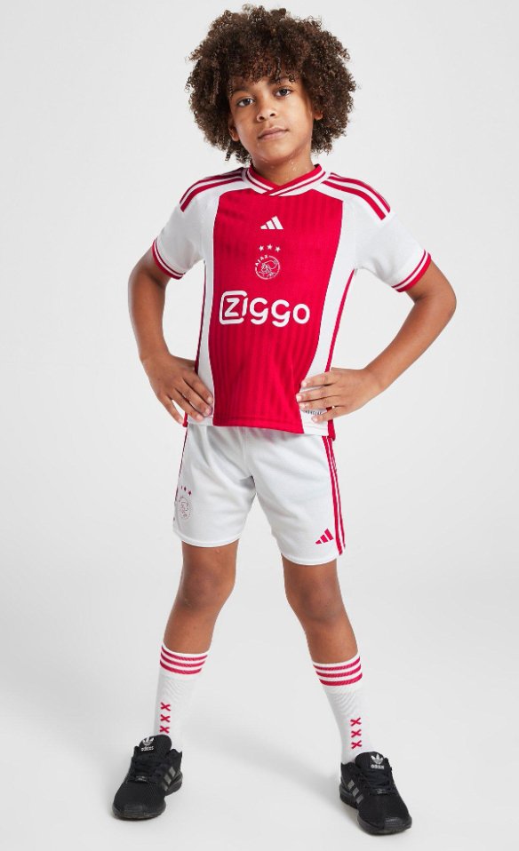 Conjunto de fútbol local del Ajax 2023/2024 (camiseta + pantalón corto)