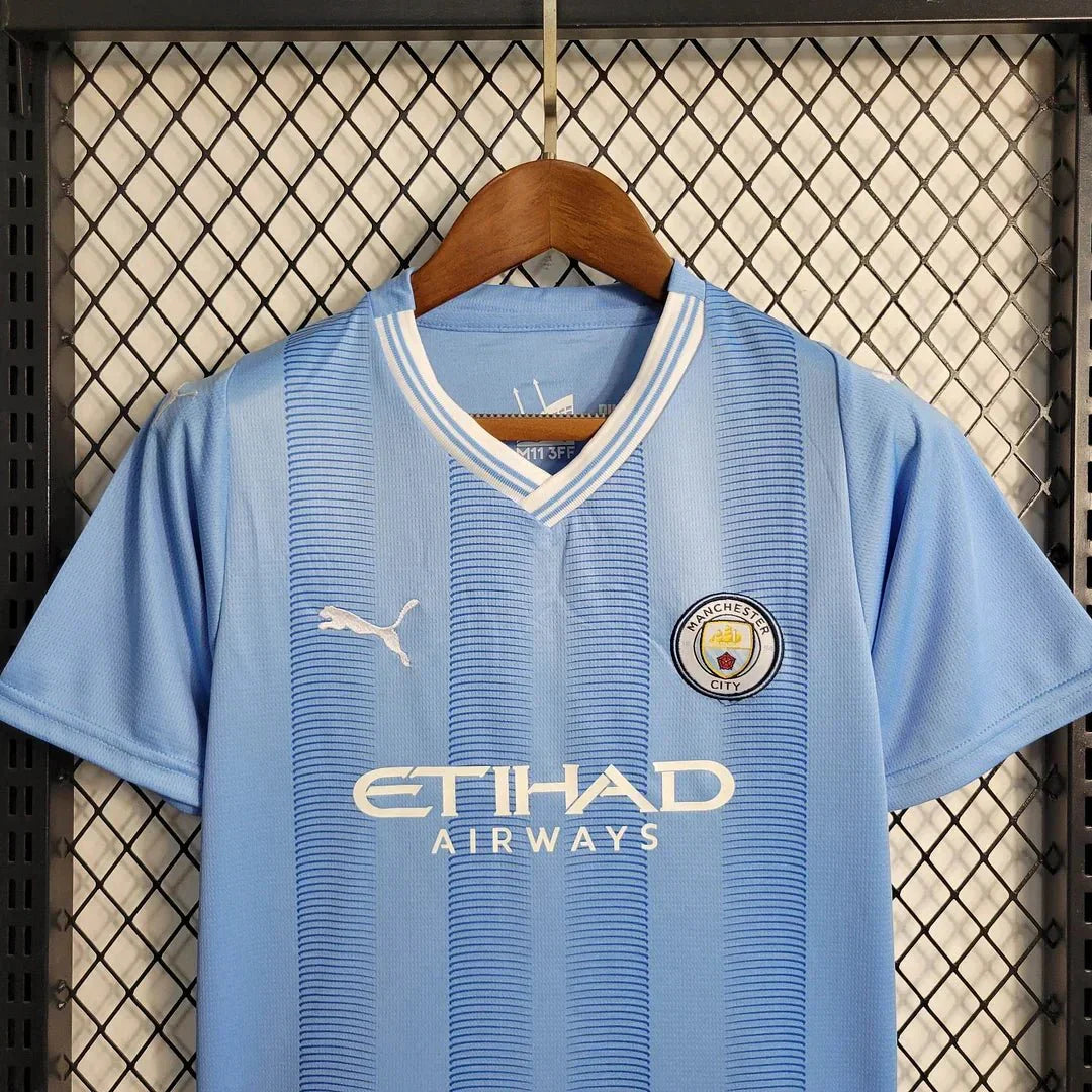 2023/2024 Manchester City Thuis Voetbalset (shirt+Shorts)