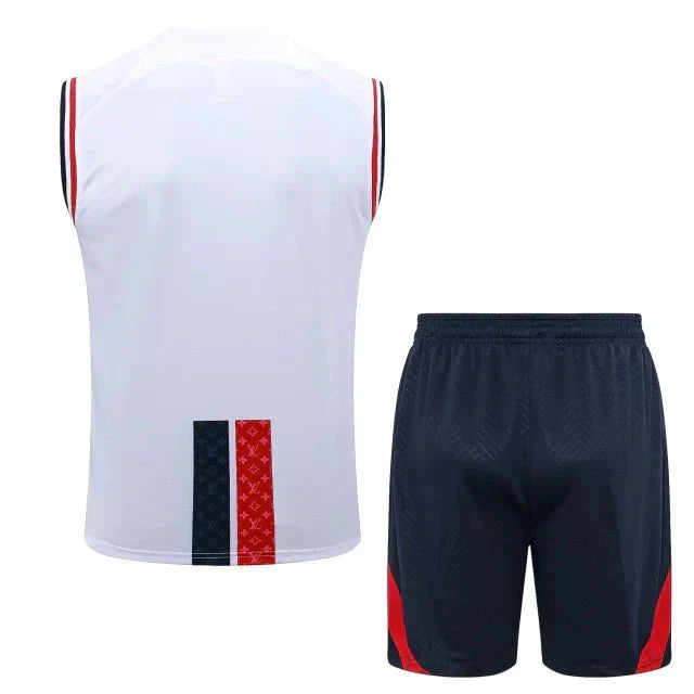 2023/2024 Psg Paris Saint-Germain X Lv pre-match Sleeveless training White set