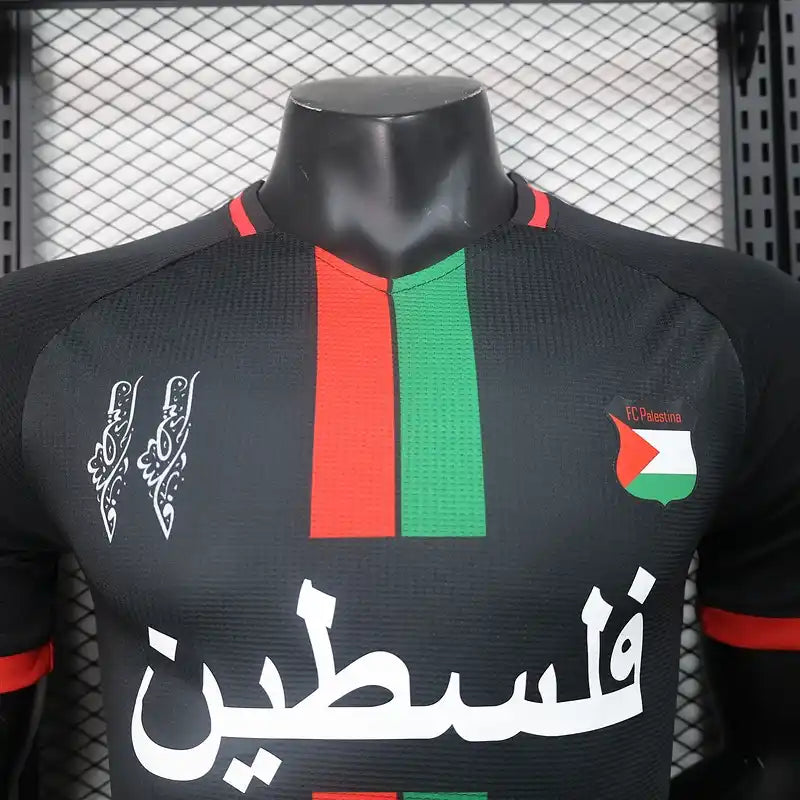 Palestino Voetbalshirt 2024 - Zwarte Editie