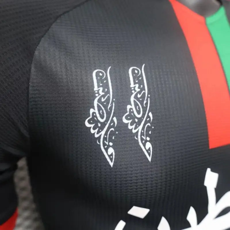 Palestino Voetbalshirt 2024 - Zwarte Editie