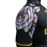 Right side of Real Madrid Y-3 Jersey with flower print