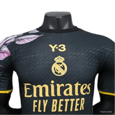 Real madrid Jersey with Y-3 in black Close up look