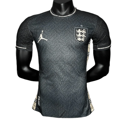 Camiseta Jordan x Burberry edición especial negra de la Eurocopa 2024/2025 de Inglaterra