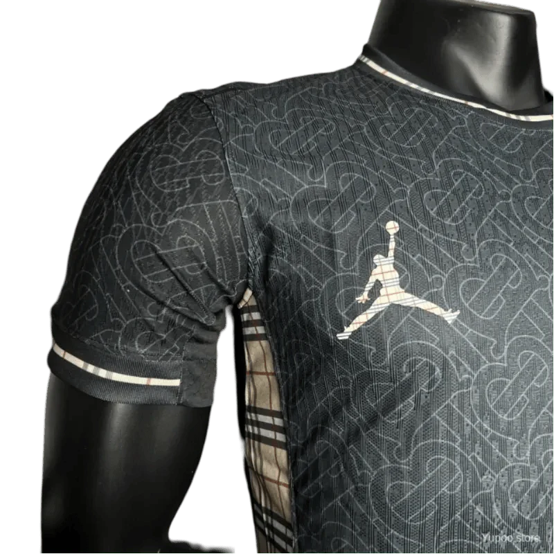 Camiseta Jordan x Burberry edición especial negra de la Eurocopa 2024/2025 de Inglaterra