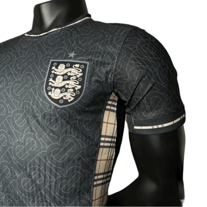 Camiseta Jordan x Burberry edición especial negra de la Eurocopa 2024/2025 de Inglaterra