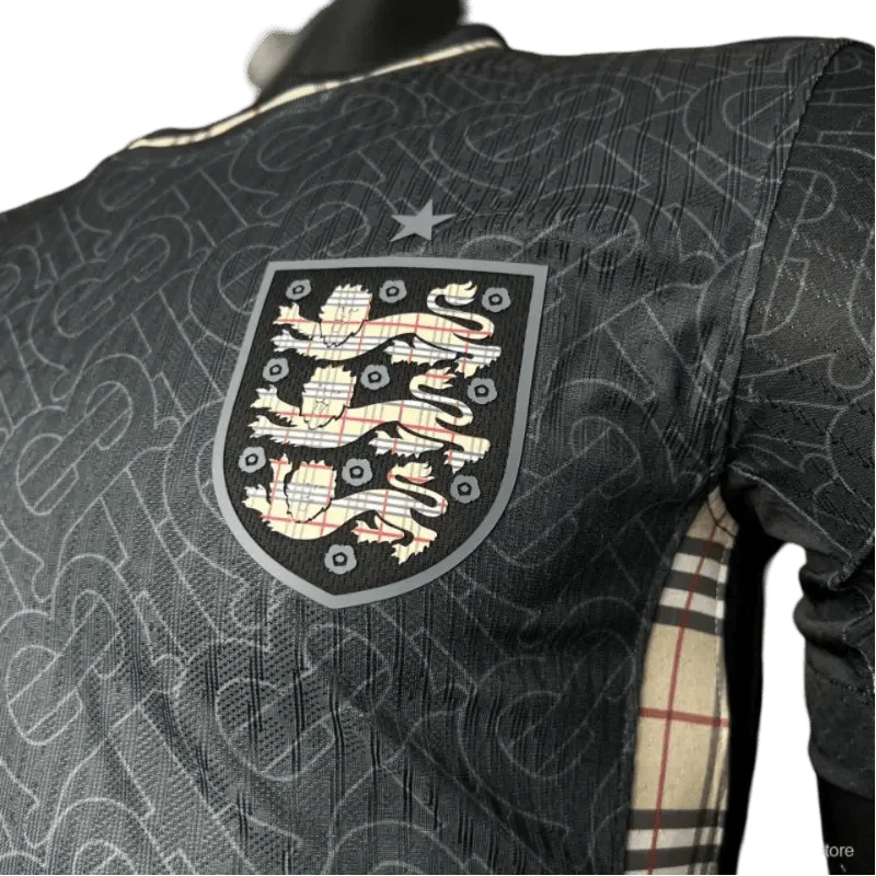 Camiseta Jordan x Burberry edición especial negra de la Eurocopa 2024/2025 de Inglaterra