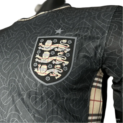 Camiseta Jordan x Burberry edición especial negra de la Eurocopa 2024/2025 de Inglaterra