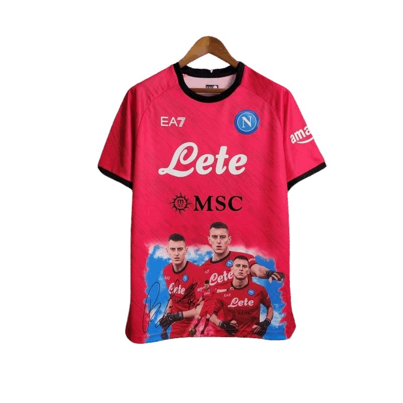 23-24 Napoli Face Game Lozano Red Kit - Fan version