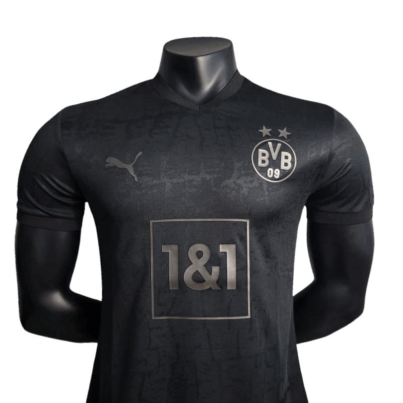 23/24 Borussia Dortmund - Camiseta BVB All Black Special Edition - Versión para jugadores 