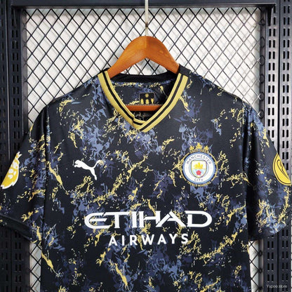 Kit edición especial negro y dorado del Manchester City 23/24 (versión para aficionados) 