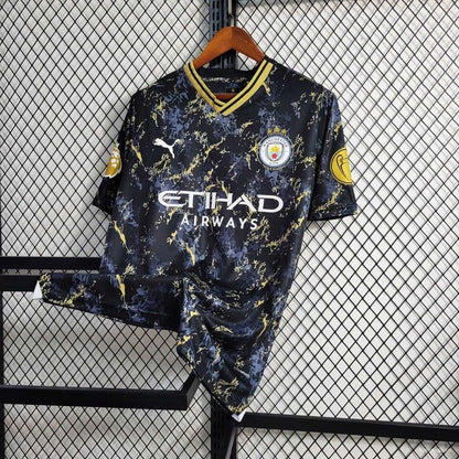 Kit edición especial negro y dorado del Manchester City 23/24 (versión para aficionados) 