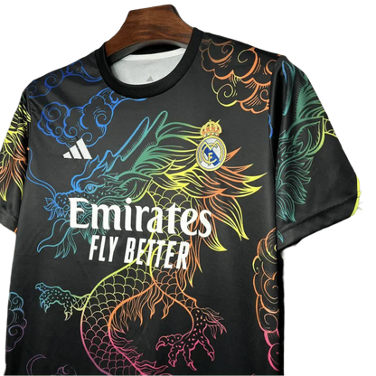 24/25 Los Blancos Black Multi-Color Dragon Special Kit - Fanversie | 365djerseys Store