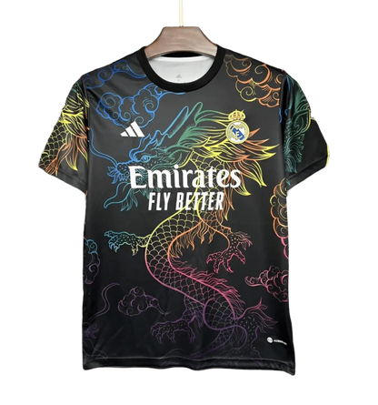 24/25 Los Blancos Black Multi-Color Dragon Special Kit - Fan Version | 365djerseys Store