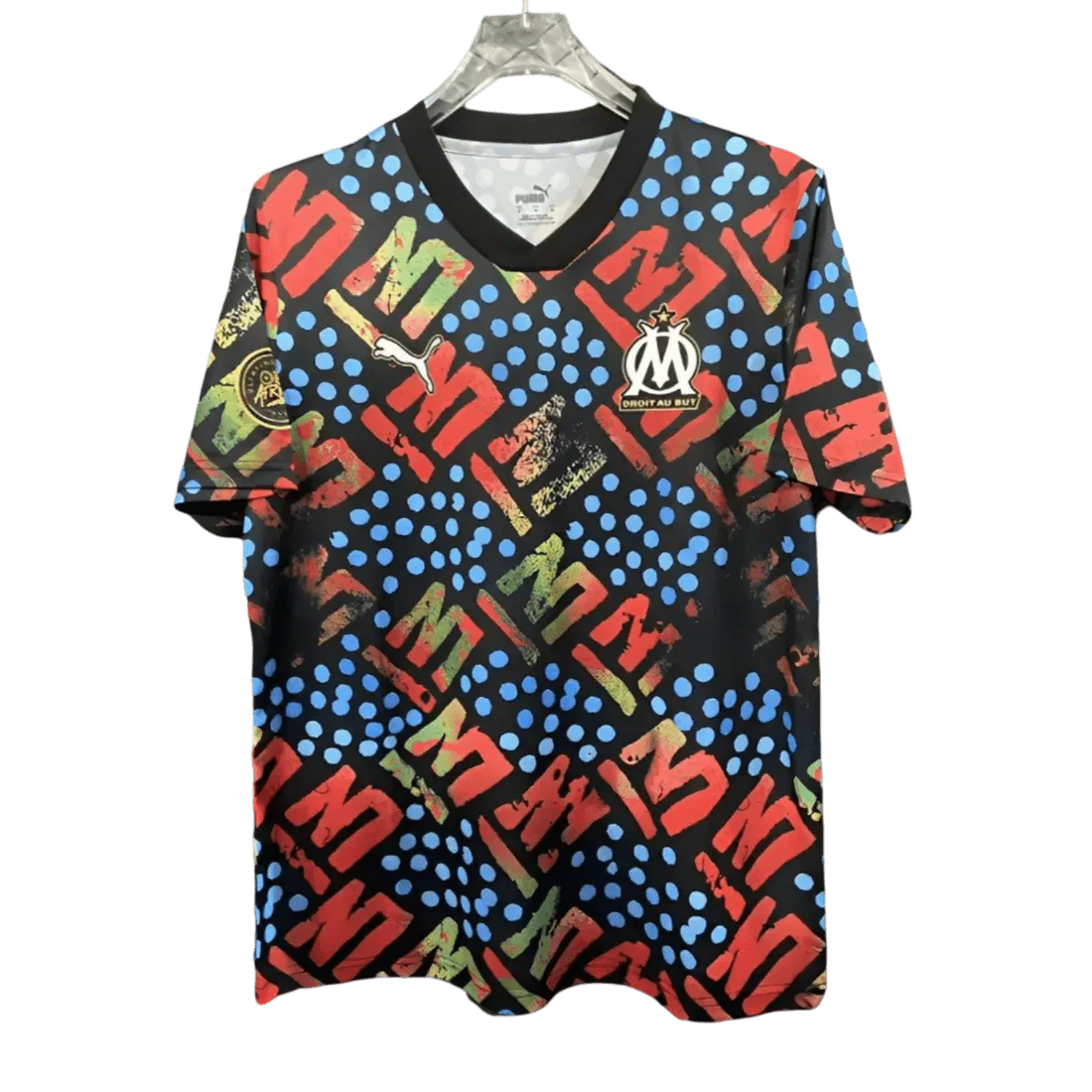 24/25 Olympique Marseille Afrika Zwart Speciaal Pre-Match Kit - Fan Versie | 365djerseys Store