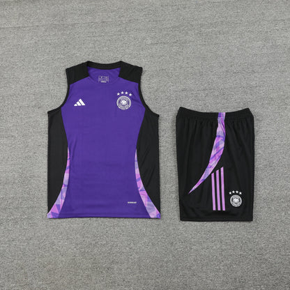 Conjunto de entrenamiento sin mangas de Alemania morado 2024/25