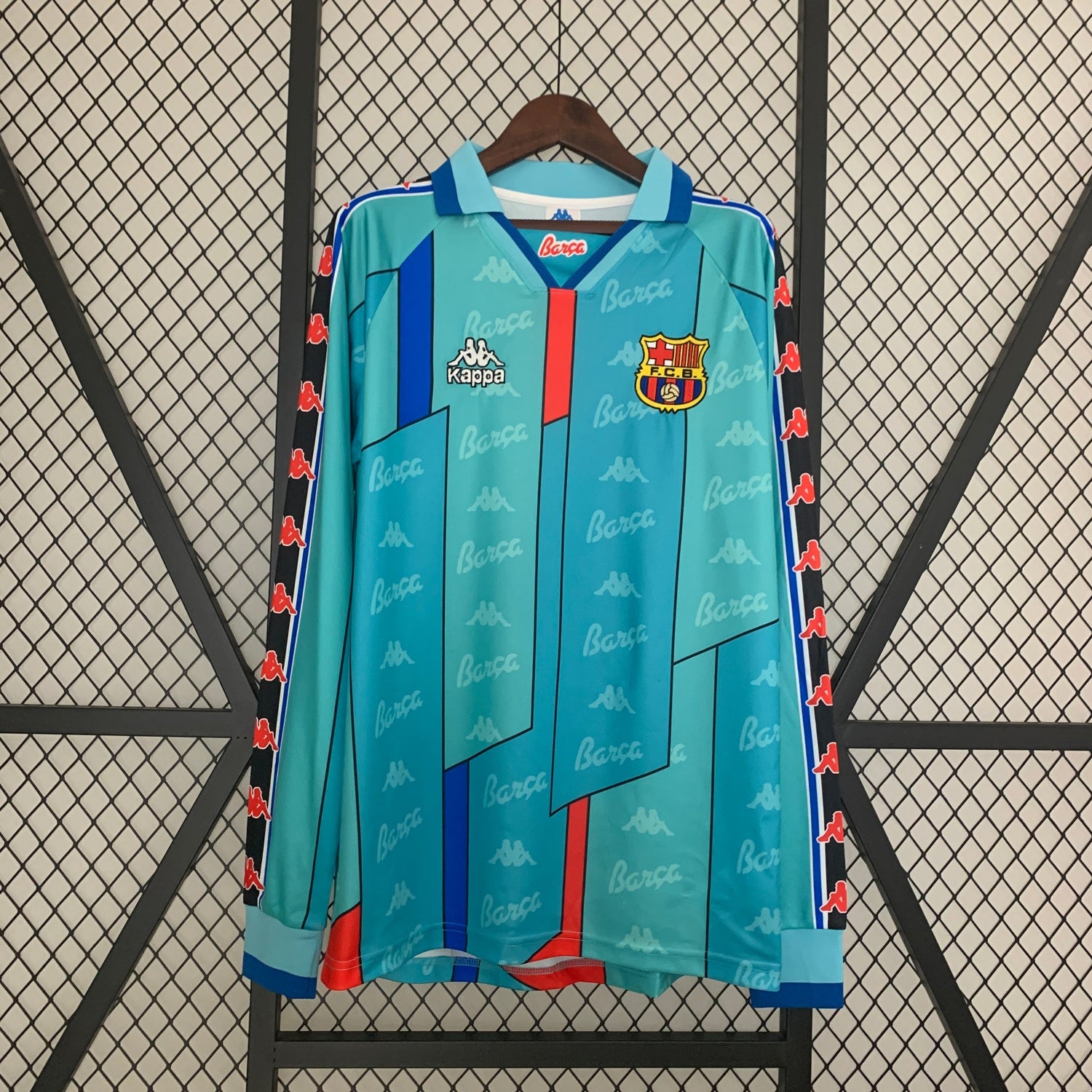 BARCELONA 1996 - 1997 AWAY JERSEY LONG SLEEVED