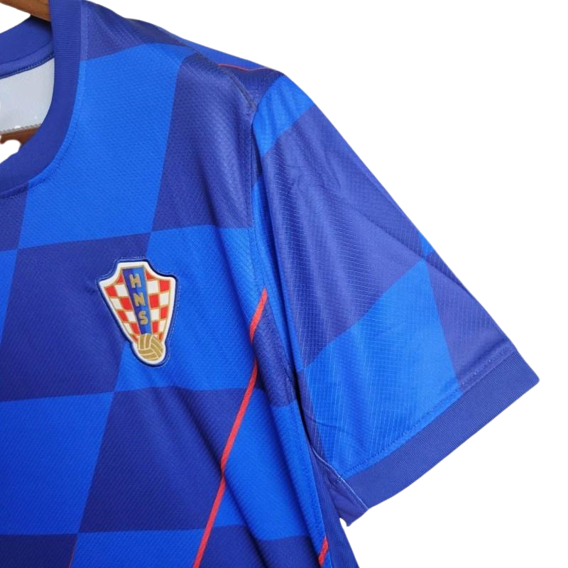 Camiseta visitante de Croacia para la Eurocopa 2024 (versión para aficionados)