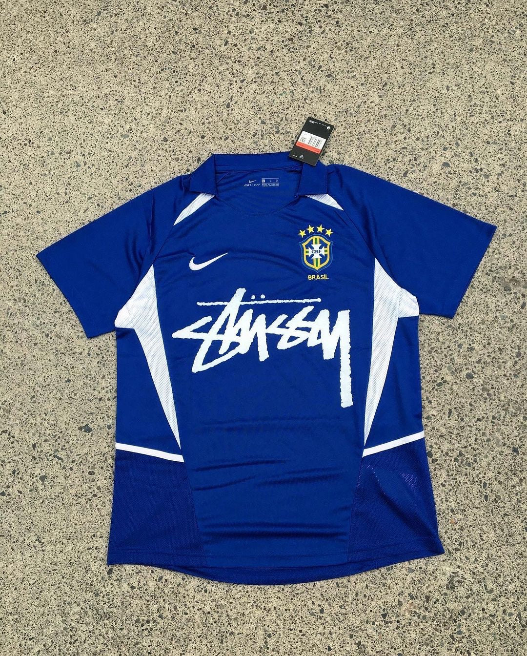 Brazil 2002 Away Football Jersey X Stussy | Limited Edition