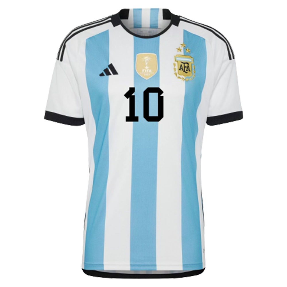 Camiseta de local de Argentina Tres Estrellas 2022 de MESSI 