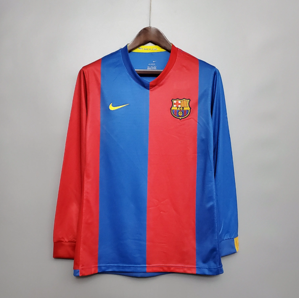 BARCELONA 2006 - 2007 HOME JERSEY LONG-SLEEVED