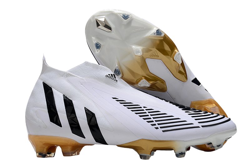 Botas de fútbol adidas Predator Edge+ FG Al Hilm - Blanco/Negro/Dorado metalizado 