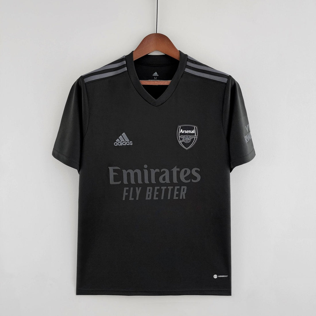 ARSENAL ALL BLACK T-SHIRT 22/23 (training vóór de wedstrijd) 