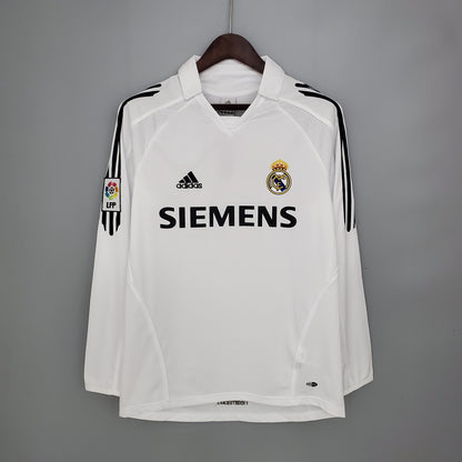 REAL MADRID 2005 - 2006 HOME JERSEY LONG-SLEEVED