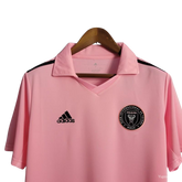 Close up look to the shirt, with adidas and Inter miami&