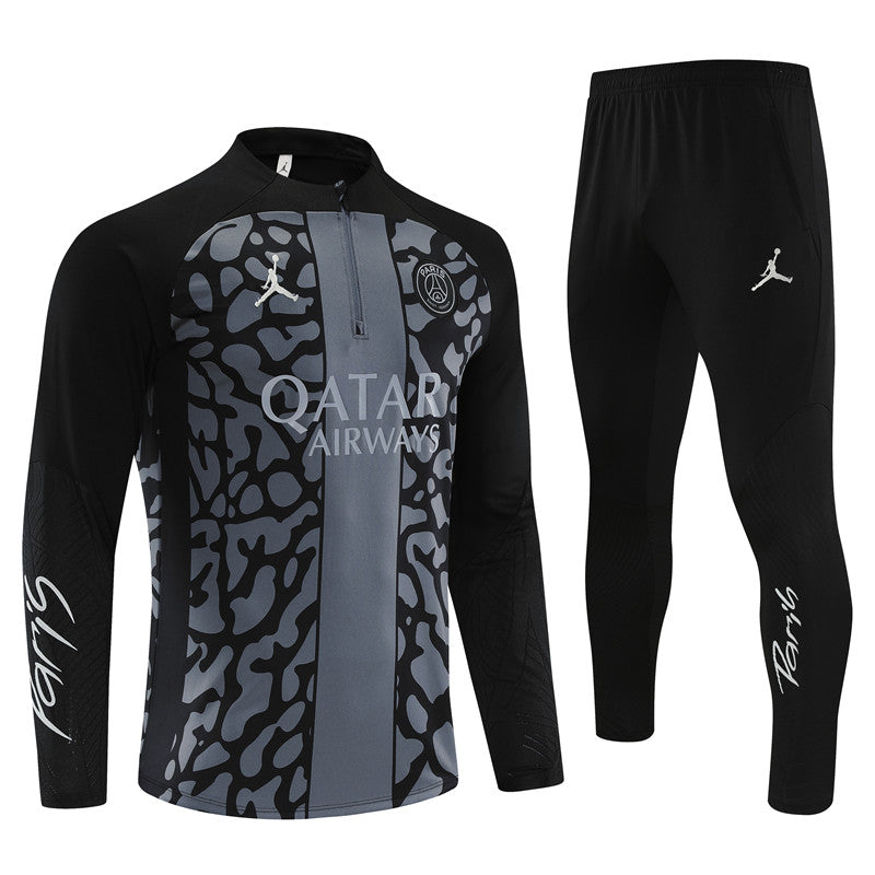 PSG 23-24 | Gray Black Camouflage Style | Tracksuit