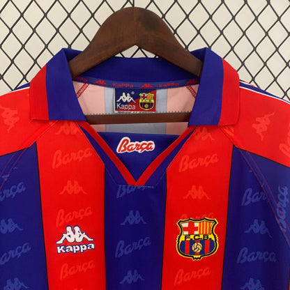 Barcelona 1996-1997 Retro Home Jersey (Long Sleeved)