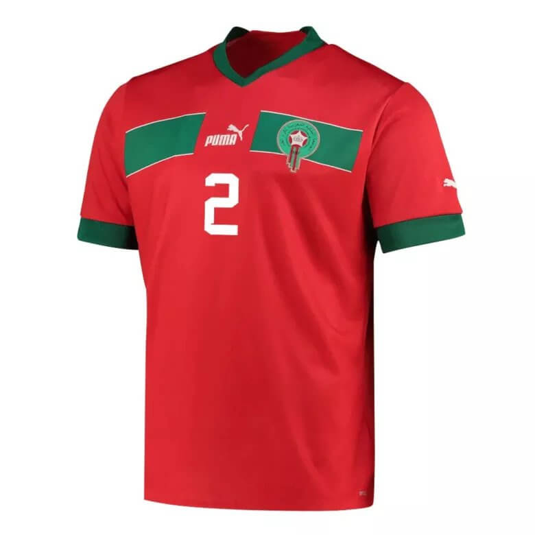 HAKIMI 2 Camiseta de local de Marruecos Copa del Mundo 2022